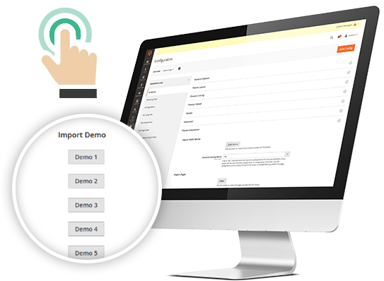 On-click Demo Importer